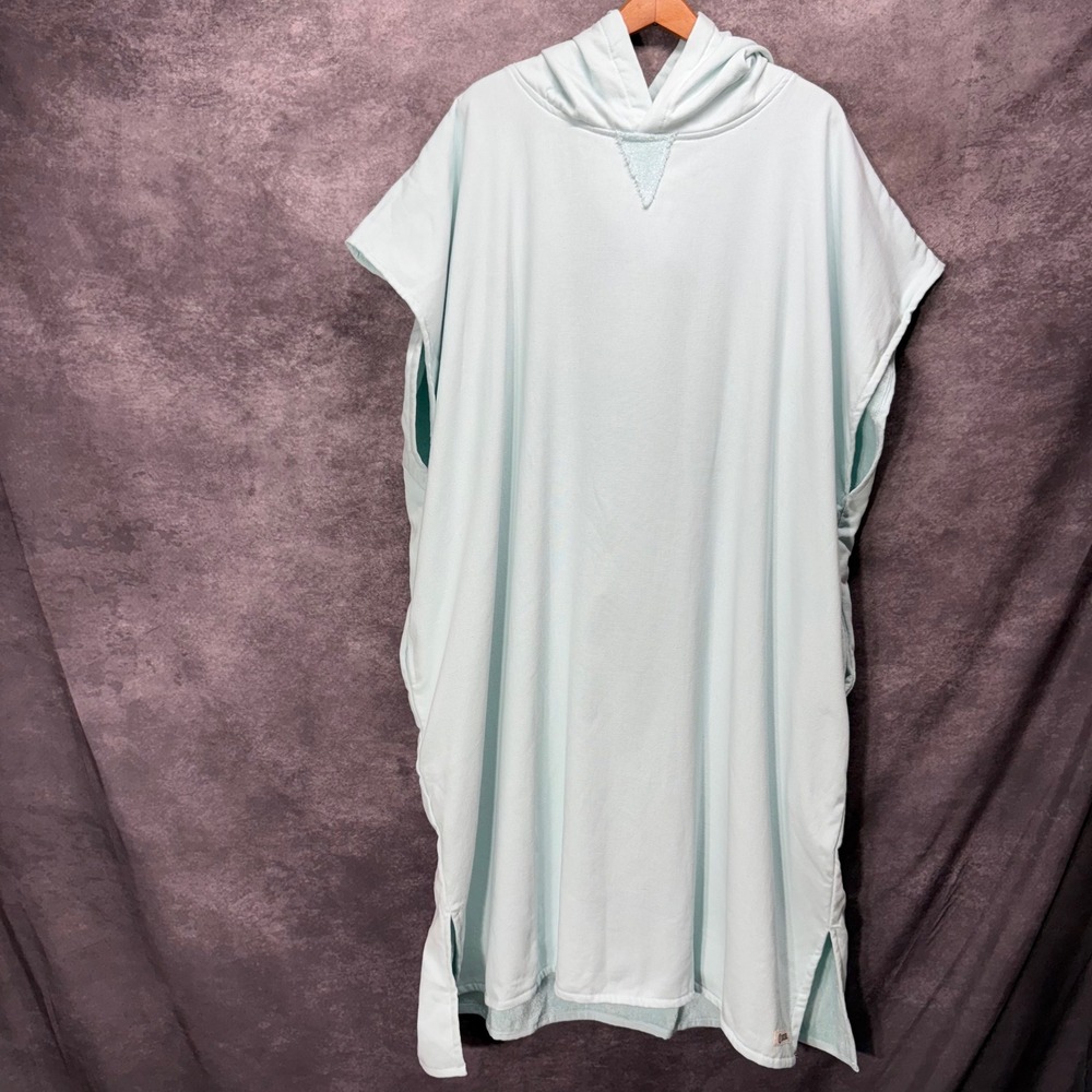 Sand Cloud Hooded Terrycloth Beach Poncho Cover Up Mint Green Organic Cotton